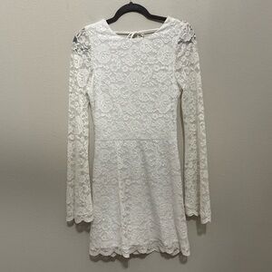 NWOT Show me your mumu white lace Natalie mini dress S